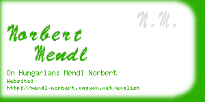 norbert mendl business card